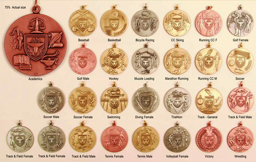 Stock 1.75" Die Struck Medals